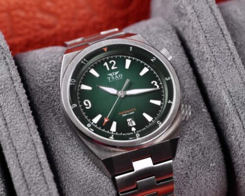 Tsao Legacy green dial watches for men