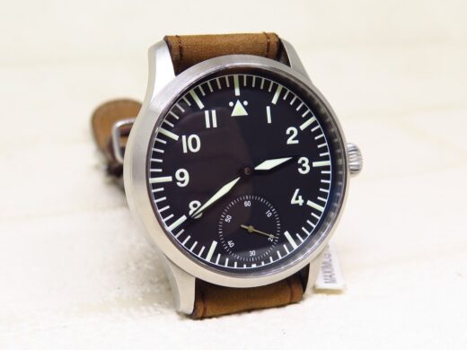 Stowa Flieger Classic 6498 black dial watch for men